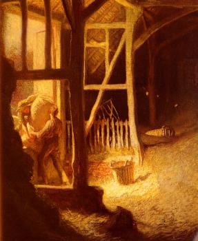 Sir George Clausen : The Barn Door